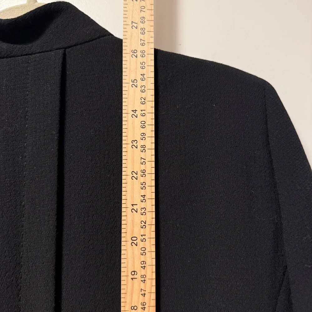 Lafayette 148 New York Stand Collar Virgin Wool Blazer Black 10 Quiet Luxury